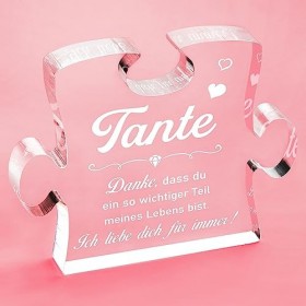 Giftasy Cadeau de tante – Puzzle en acrylique, meilleur cadeau de tante, cadeau danniversaire pour tante, cadeau danniversa