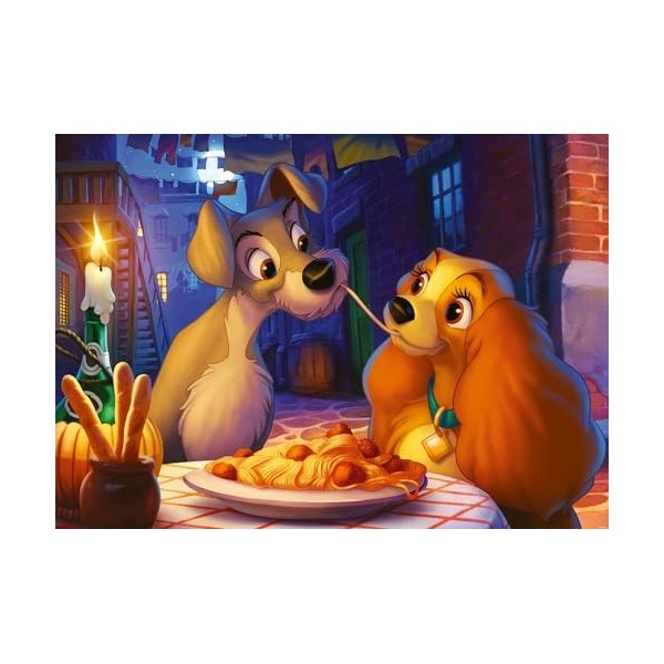 Ravensburger 12000003-Susi et Strolch-Puzzle Disney 1000 pièces pour Adultes et Enfants à partir de 14 Ans, 12000003