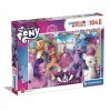 Clementoni- Puzzle Maxi My Little Pony 104pzs Does Not Apply Supercolor Pony-104 pièces, 4 Ans Enfant Dessin animé-fabriqué e