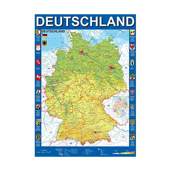 Schmidt Spiele - 58287 - Carte De lAllemagne, 1000 Pcs