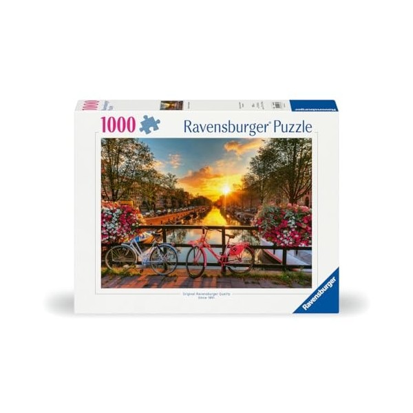 Ravensburger 12000662-Vélos de 1000 pièces à Amsterdam-Puzzle coloré pour Adultes et Enfants de qualité éprouvée, 12000662