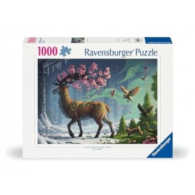 Ravensburger 12000616 Le cerf comme Messager du Printemps – Puzzle de 1000 pièces pour Adultes et Enfants à partir de 14 Ans