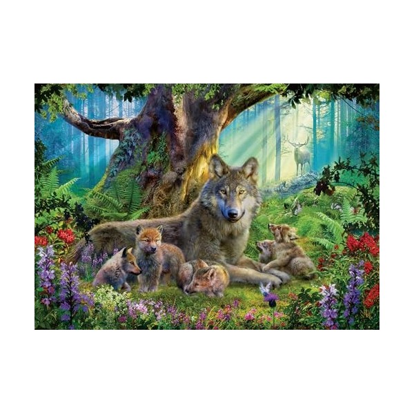 Ravensburger 12000477-Loups dans la forêt 1000 pièces pour Adultes et Enfants à partir de 14 Ans-Puzzle avec Loups, 12000477