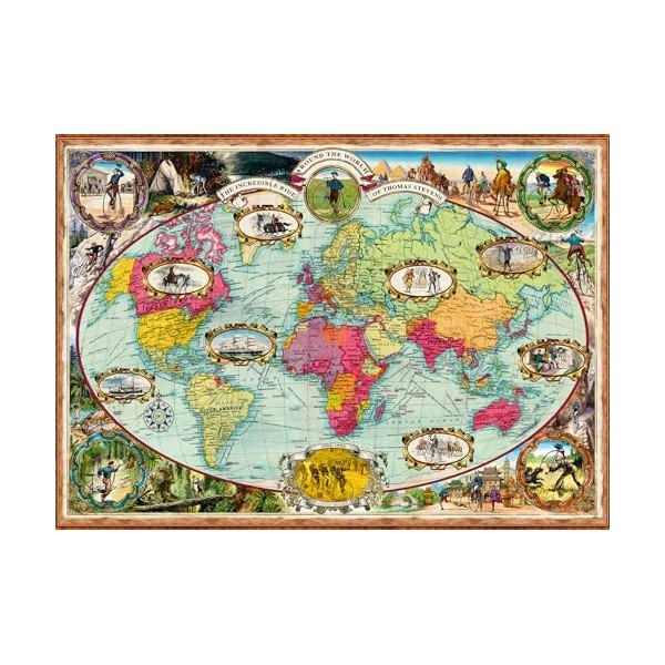 Ravensburger Puzzle-12000569-Le Vélo Autour du Monde-1000 Pièces, 12000569