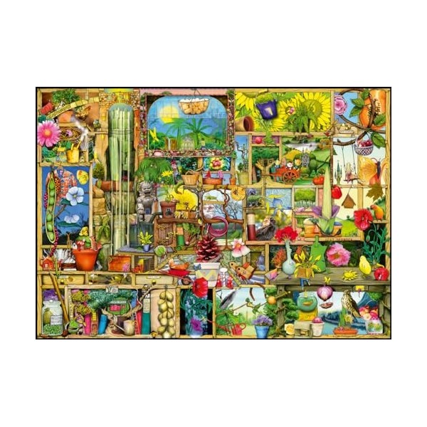 Ravensburger 12000659 Grandiose Étagère de Jardin, Puzzle, 1000 pièces, pour Adultes et Enfants à partir de 14 Ans