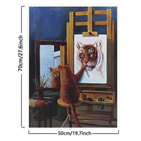 Puzzle 1000 pièces - Le chat peint - Puzzle classique de 1000 pièces - Pour adultes et enfants à partir de 8 ans - Jigsaw - J