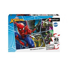 Nathan - Puzzle Enfant - 45 pièces - Spider-man contre les méchants - Fille ou garçon dès 5 ans - Puzzle de qualité supérieur
