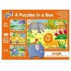 Galt Toys, 4 Puzzles in a Box - Jungle, Animal Jigsaw Puzzle for Kids, Ages 3 Years Plus