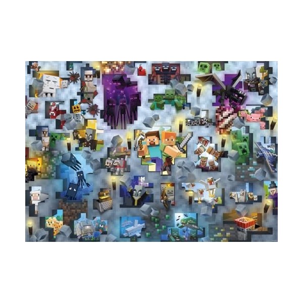 Ravensburger Minecraft Mobs Puzzle 1000 pièces pour Adultes et Enfants à partir de 14 Ans 12000422