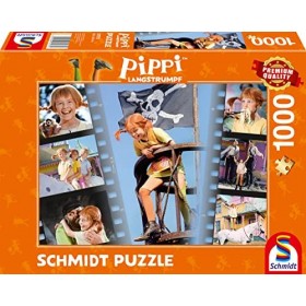 Schmidt Spiele 57573 Pippi Longstocking, Soyez Vilain et Sauvage et Merveilleux, Puzzle de 1000 pièces