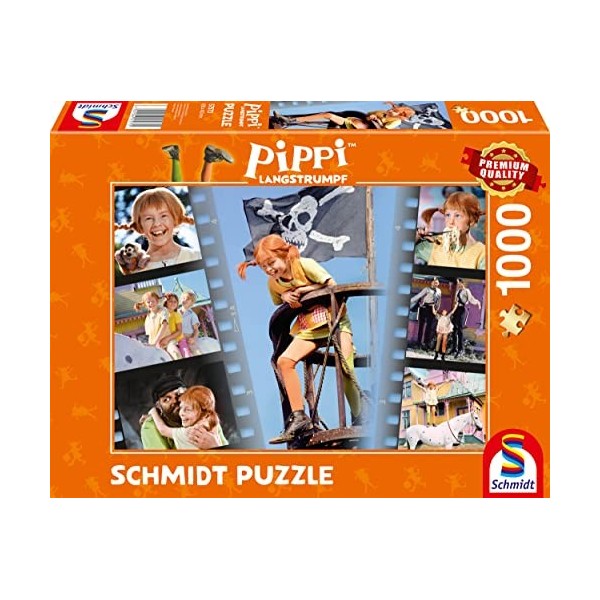 Schmidt Spiele 57573 Pippi Longstocking, Soyez Vilain et Sauvage et Merveilleux, Puzzle de 1000 pièces