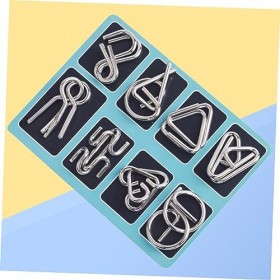 TOYANDONA 16 Pièces Puzzles en métal Puzzles en Vrac pour Les Enfants scie sauteuse Jouet énigmes Boucle de Puzzle de Cerveau