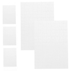 ibasenice 4 Ensembles Puzzle Blanc Casse-tête Vierge Puzzle Bricolage énigmes Les Jouets denfants Puzzles Vierges ébauches d