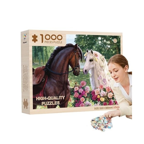 Onlynery Puzzle de 1000 pièces pour Adultes,Scène chaleureuse de Mariage de Noël Puzzle de Grande pièce - Jouets et Jeux éduc