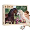 Onlynery Puzzle de 1000 pièces pour Adultes,Scène chaleureuse de Mariage de Noël Puzzle de Grande pièce - Jouets et Jeux éduc