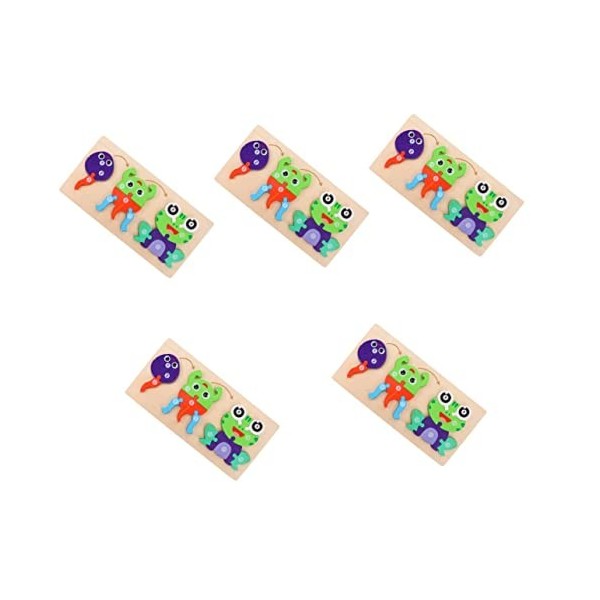 STOBOK 1 Jeu Puzzle Jouets De Reconnaissance danimaux Jouets De Motricité Fine Jouet Éducatif Énigmes dapprentissage Précoc