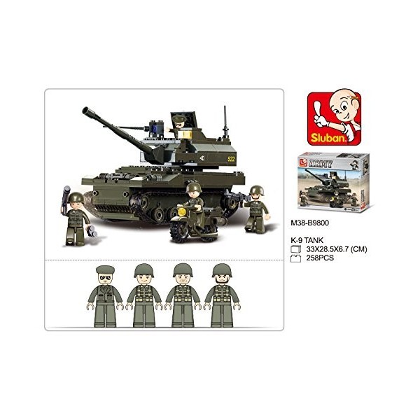 Sluban Army - M38-B9800 - Tank char + moto 6 ans to 12 ans