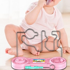 MagiDeal Jeu de Labyrinthe de Bosses électriques Cadeau de Jeu de Puzzle Tactile Simple à Utiliser Stable Éducatif Jouet de C