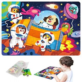 Luckxing Puzzles pour 4 à 6 Ans,Puzzle en Papier pour Enfants - Ensemble Jouets dapprentissage éducatif précoce Portable pou