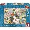 Schmidt Spiele 59759 Expressions faciales de Chat, 1000 pièces Puzzle, Coloré