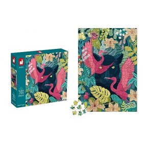 Janod - Puzzle 500 Pièces - La Nuit Bleue - Adapté Adulte Adolescent Enfant - Fabrication Européenne et Certifié FSC - Dès 8 