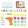 Dilbarmi -Jouets Montessori éducatifs - Tournevis et Perceuse électrique pour Enfants 3 Ans et Plus - Outils de Construction 