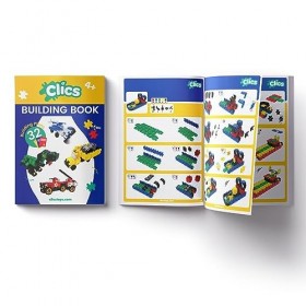 Clics CP017 Livre de Construction Multicolore Amusant éducatif pour garçons et Filles à partir de 3 Ans