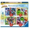 Ravensburger - Puzzle Spidey et ses amis incroyables, Marvel, Puzzle pour enfants, 4 puzzles en 12, 16, 20, 24 pièces, Puzzle