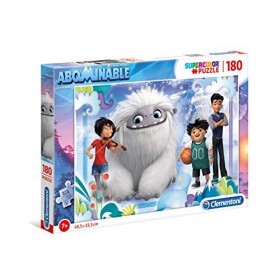 CLEMENTONI- Puzzle Abominable 180pzs Supercolor Dreamworks Abominable-180 pièces Enfant-fabriqué en Italie, 7 Ans et Plus, 29