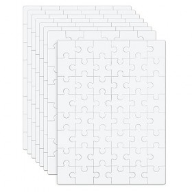 8 Feuilles Puzzle à Peindre pour Enfants, 15x20cm Puzzles Vierges 48 Pièces Puzzle Vierge à Peindre Puzzle Tous Blancs Puzzle