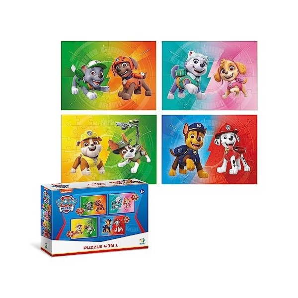 Puzzles 4 en 1 Paw Patrol 16, 20, 36, 54 pièces pour enfants de 3 ans et plus, Dodo enfants dapprentissage précoce, cadeau