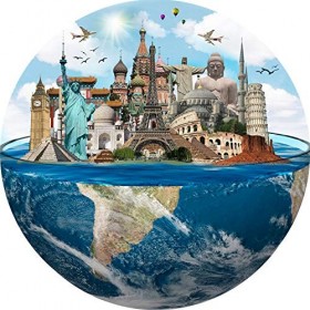 Puzzle Rond,1000 Pièces Puzzle Rond,Puzzle circulaire,Puzzle rond pour enfants,Puzzle Adulte, Puzzles Classiques, Bricolage P