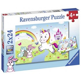 Ravensburger- Märchenhaftes Einhorn Unicorn Licorne féerique, 07828, Multicolore