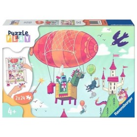 Ravensburger - Puzzle&Play - 2x24 pièces - Fête au royaume - Pour enfants dès 4 ans - Puzzle de qualité supérieure - Carton é