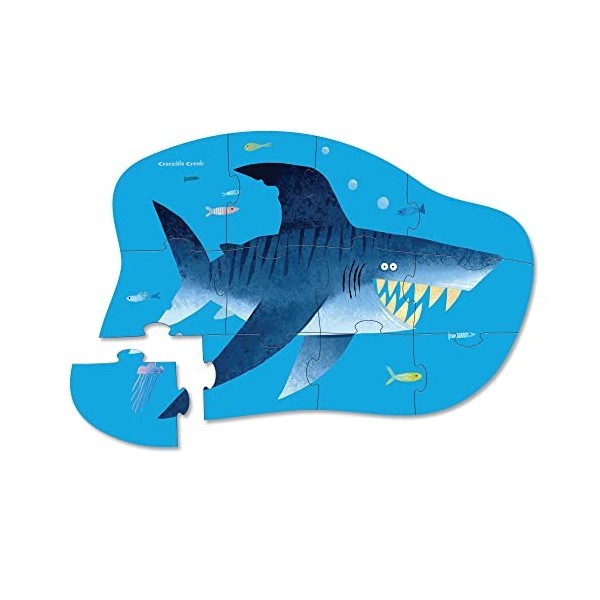 Bertoy 3841182 Mini puzzle en forme de requin 12 pièces