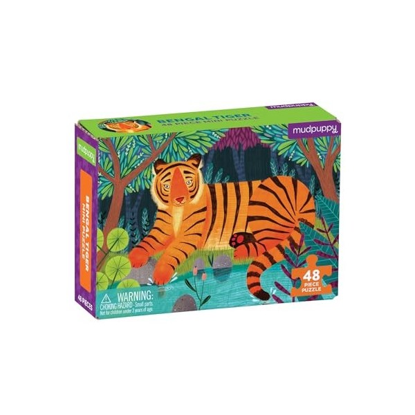Bertoy 355716 Mini Puzzle Dino Tigre du Bengale 48 Pièces