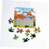 Abaodam 12 Pièces Jouets énigmes Puzzle danimaux de Dessin animé Puzzle en Papier pour Enfants Animal Cadeau De bébé