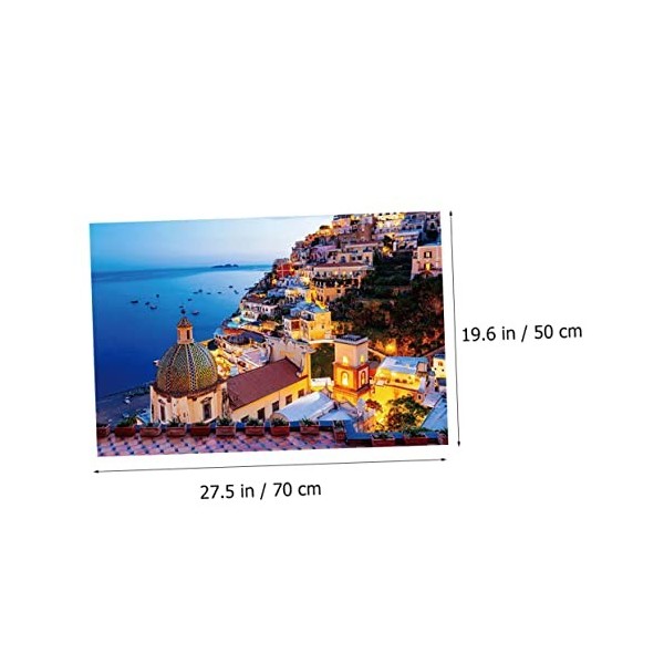 ERINGOGO 1 Boîte De 1000 Pièces Puzzle Mer damour Jouets Énigmes Casse-tête Scènes 1000 Casse-tête De La Mer Égée Casse-tête