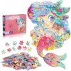 Puzzle de 70 pièces pour enfants - Puzzle de poisson - Jouet éducatif idéal pour les enfants âgés de 3 à 10 ans pour développ