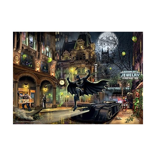 Schmidt Spiele 57588 Thomas Kinkade, Batman, Gotham City, 1000 Teile Puzzle, Multicolore