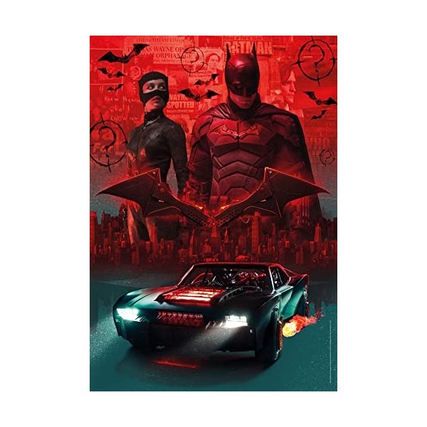 Clementoni- Batman Batman-1000 Pièces, Puzzle Netflix, Divertissement pour Adultes-Fabriqué en Italie, 39685, Multicolor