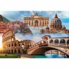 Trefl-Endroits préférés:Italie-Puzzle 1500 pièces-Puzzle avec Monuments Italiens, Collage pour Les passionnés de Voyage, DIY,