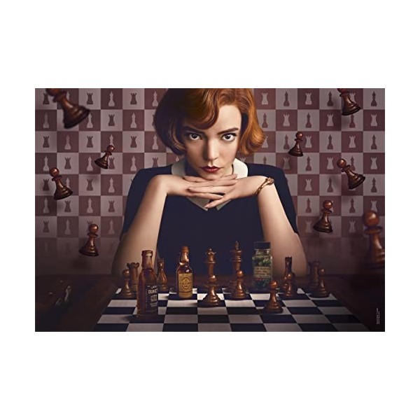 Clementoni- Queens Gambit Gambit-1000 Pièces, Puzzle Netflix, Divertissement pour Adultes-Fabriqué en Italie, 39697, Multico