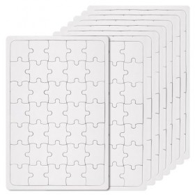Huiguli Puzzles Vierges, 8 Feuilles de Puzzle Inscriptible, DIY Puzzle Peindre 35 Pièces, Puzzle Transfert de Chaleur pour En