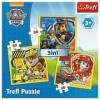 Brandsseller Jeu 3 en 1 pour enfant - 3 puzzles avec motifs de la Pat Patrouille