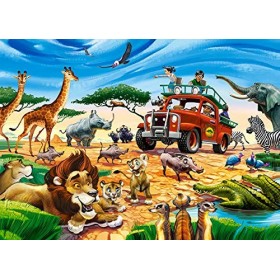 Castorland- Safari Adventure, Puzzle 180 Teile, B-018390, coloré