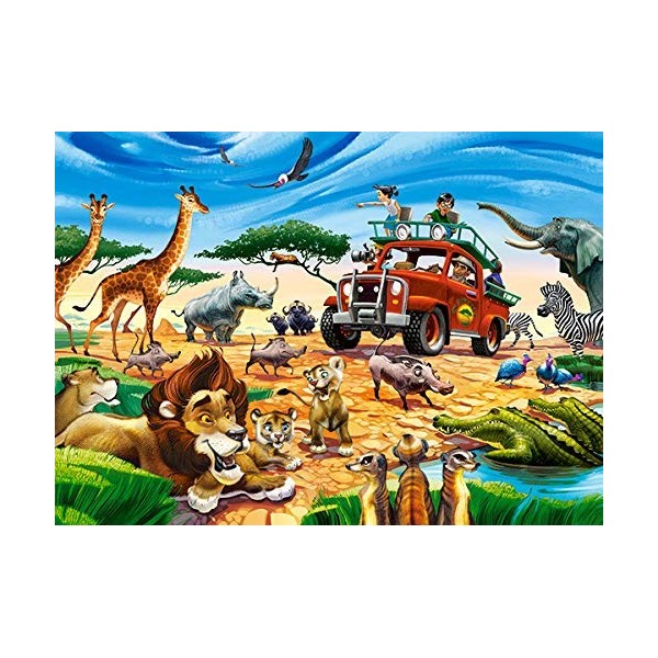 Castorland- Safari Adventure, Puzzle 180 Teile, B-018390, coloré