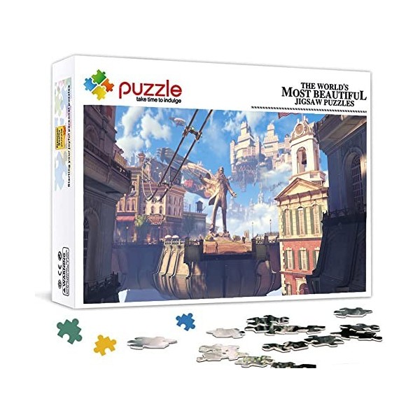 Puzzle 1000 Pièces pour Adultes, Puzzle Bioshock Infinite, Petit Mini Puzzle des Énigmes Robustes Et Épaisses Difficiles, Con