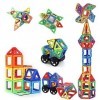 HIQE-FL 50 Pcs Jeu Bloc De Construction,Jeux Aimanté Enfant,Construction Magnetique Enfant,Blocs De Constructions Aimantés Jo