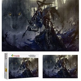 Puzzle 1000 Pièces pour Adultes, Puzzle Dark Souls, Petit Mini Puzzle Enfant Puzzle Jeu Éducatif pour Les Défis des Vacances 